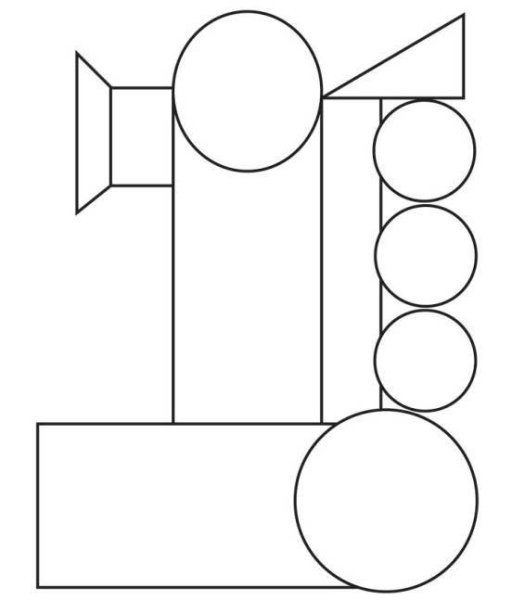 Композиция из геометрических фигур для детей