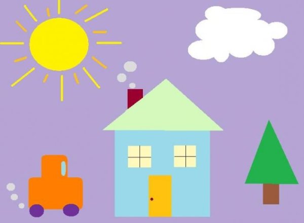 Дом аппликация для детей