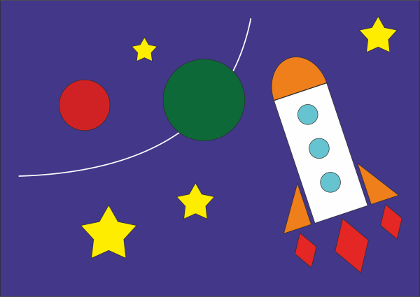 Аппликация из геометрических фигу