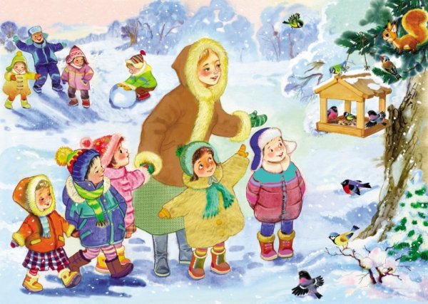 Прогулка на свежем воздухе мультяшный