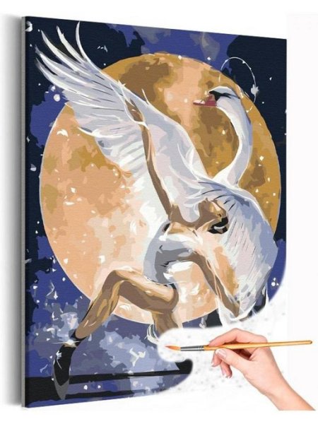 Девушка и лебедь картина