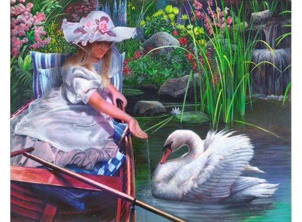 Девушка лебедь фэнтези