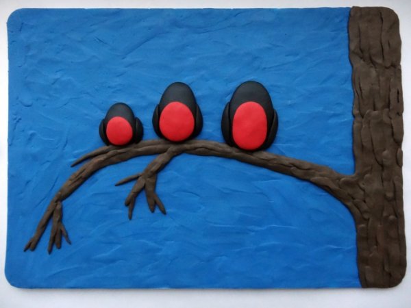 Лепка из пластилина зима