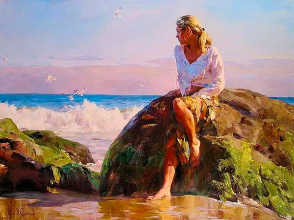 Художники Михаил и Инесса Гармаш море Чайки