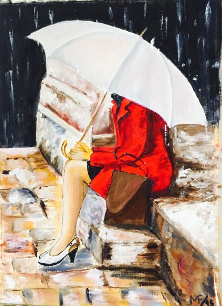 Дама под зонтом