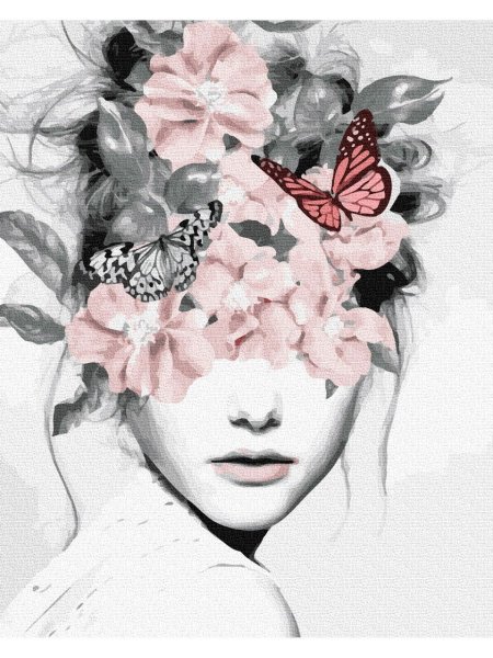 Женщина с цветами наголоове