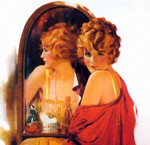 Женщина передхеркалом