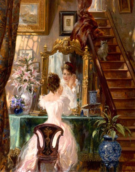 Дама у зеркала в живописи
