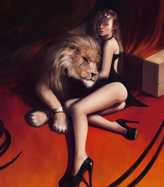 Фотосессия со львом