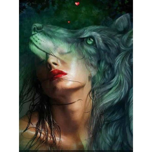 Женщина волк арт