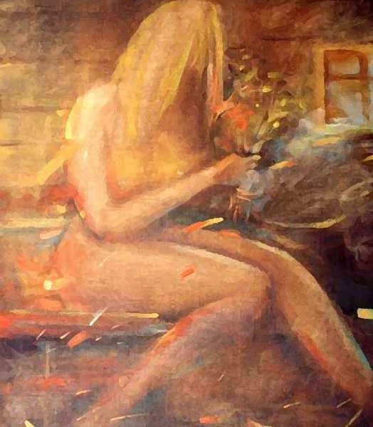Картины женщины в бане