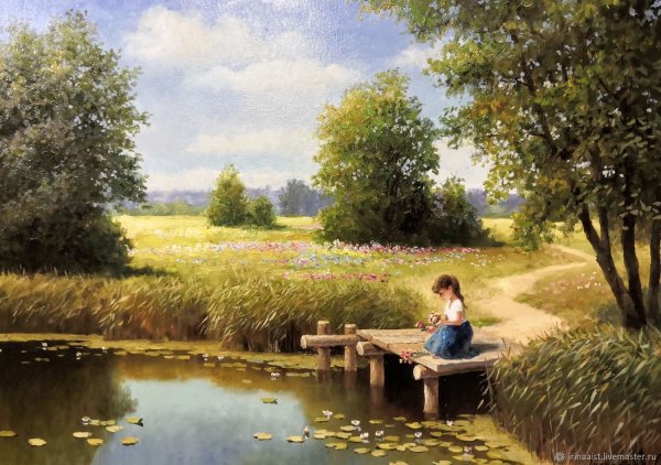 Пруд живопись