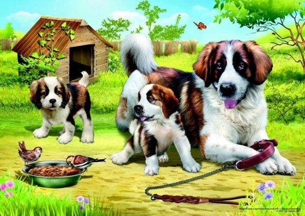 "Собака с щенятами" :с.г.Оболенский