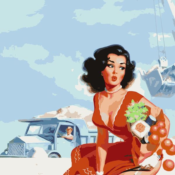 Картина по номерам девушка с апельсинами