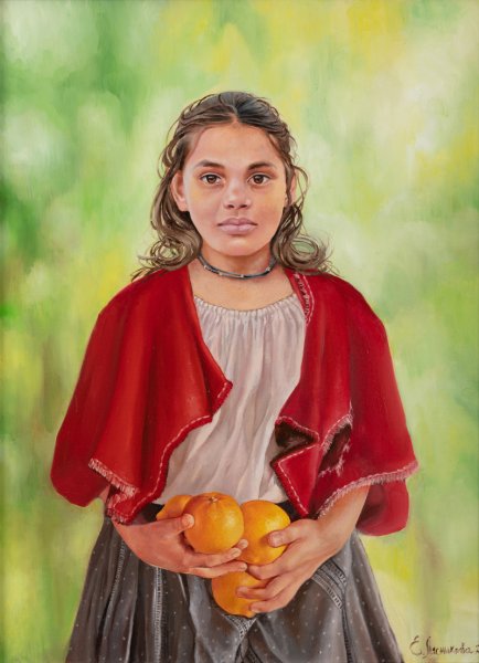 Девочка с апельсинами картина