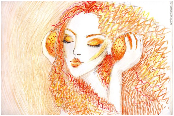 Лик девушки рисунок