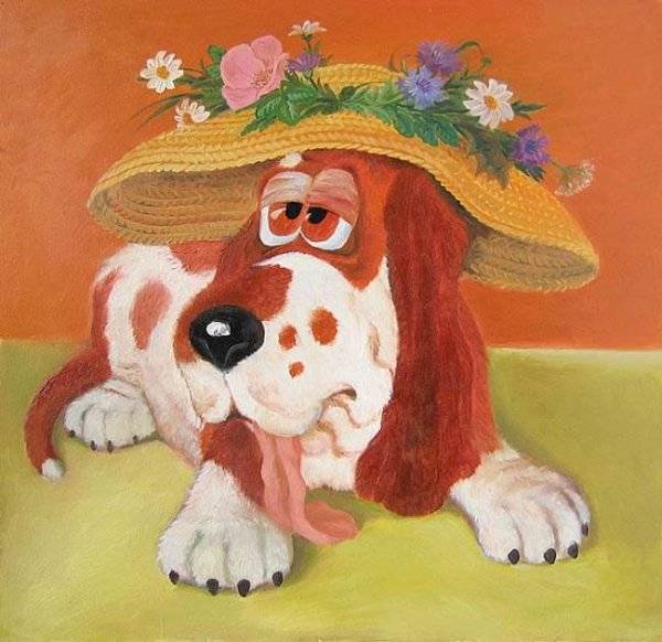 Забавные собачки живопись