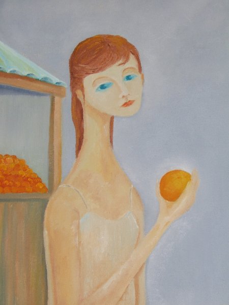 Красавица прилавок апельсины Ренуар