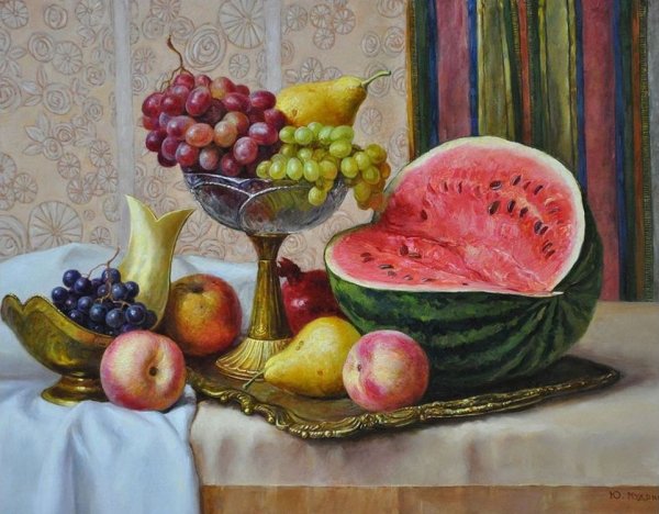 Натюрморт фрукты Юрий Кудрин