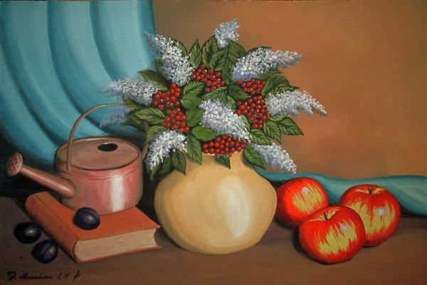 Натюрморт в смешанной технике