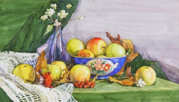 Натюрморт с фруктами для детей