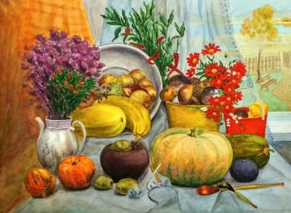 Осенний натюрморт для детей