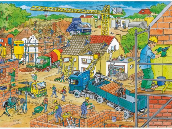 «На стройке» (художник в. Каратай)