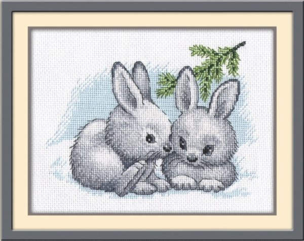 Зайчонок вышивка крестом