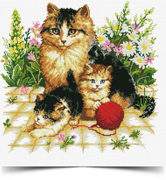 Вышивка котята