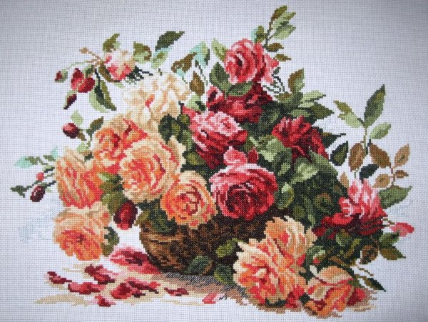 Алиса / набор для вышивания "розы и васильки 40х30 см."