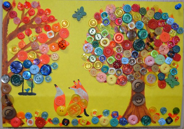 Пейзаж из пуговиц