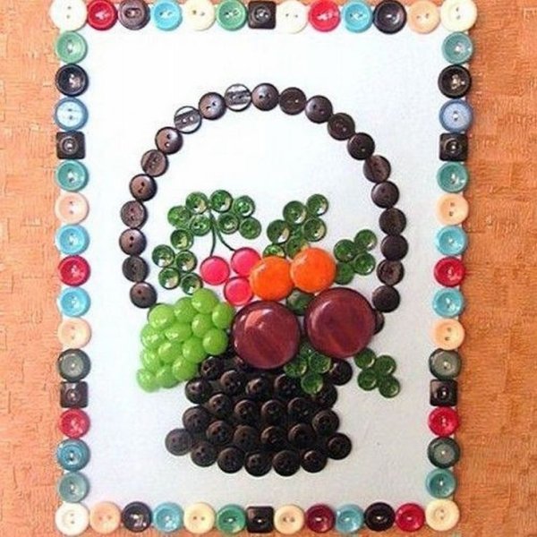 Поделки из пуговиц