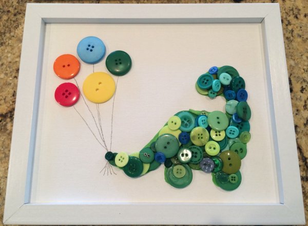 Панно из пуговиц для ребёнка