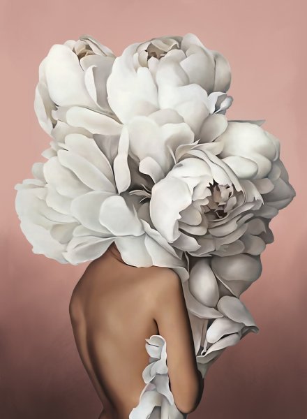 Портрет с пионами