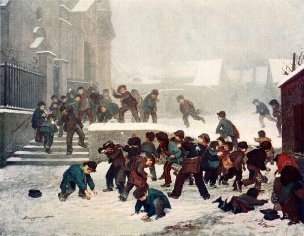 Джон Морган игра в снежки