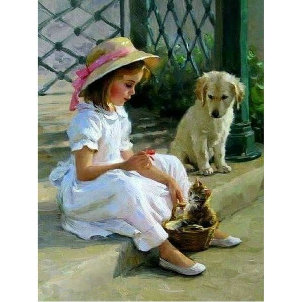 Художник Константин Разумов дети и собака