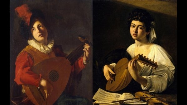 Караваджо лютнист Эрмитаж