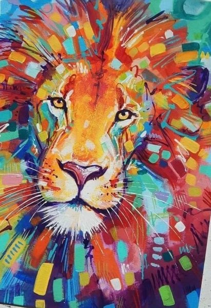 Лев мастихином