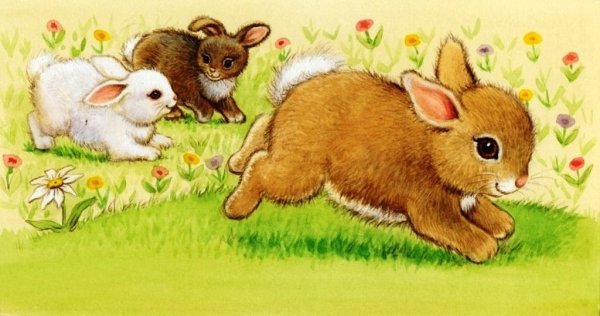 Картина кролики для детского сада