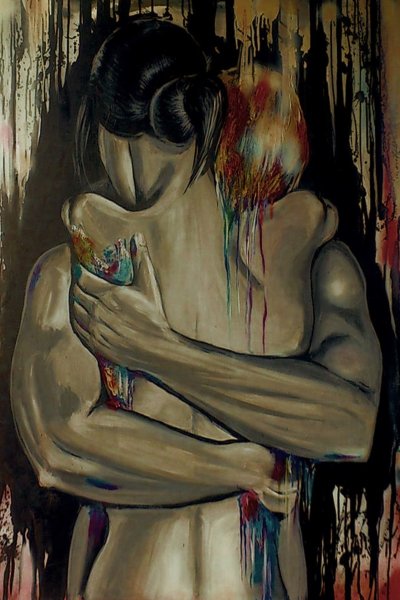 Картина парень обнимает девушку