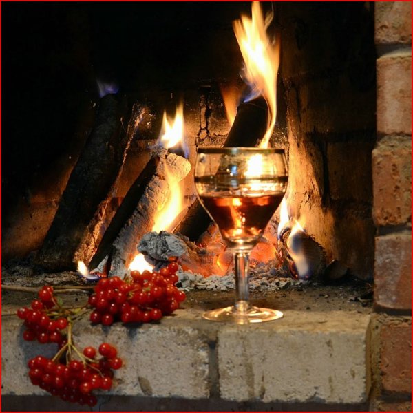 Камин вечер