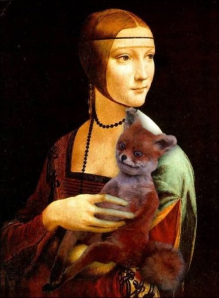 Девушка в шубе арт