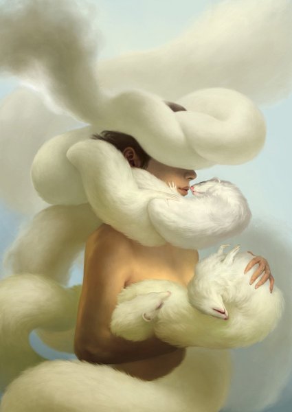 Девушка с хорьком