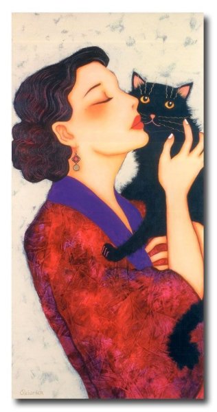 Женщина с котом