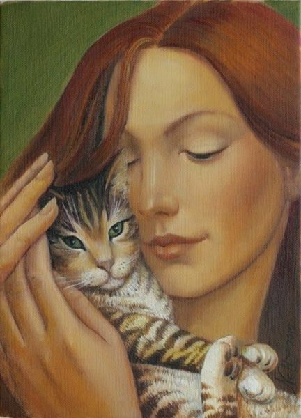 Женщины с кошками в живописи