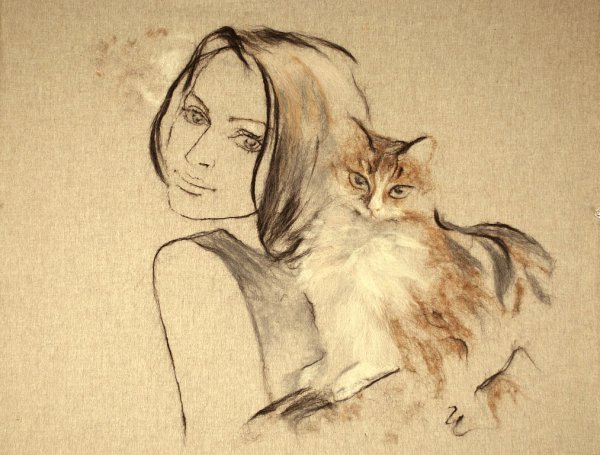 Женщина кошка иллюстрация