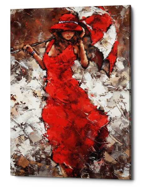 Александр Гунин картины девушка с зонтом