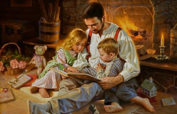 Картина счастливая семья