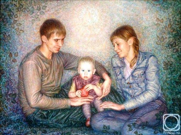 Родители и дети живопись