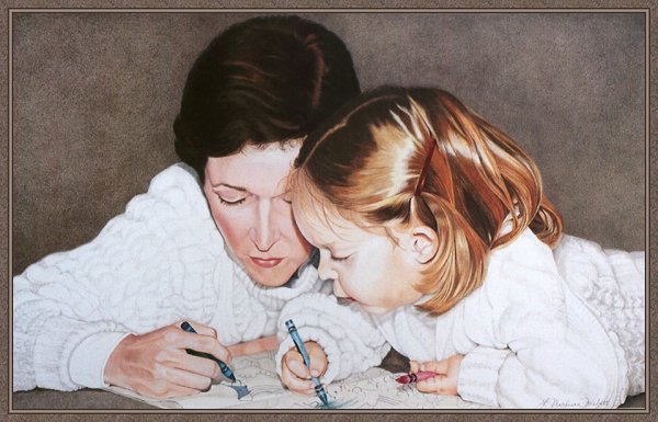 Родители и дети живопись